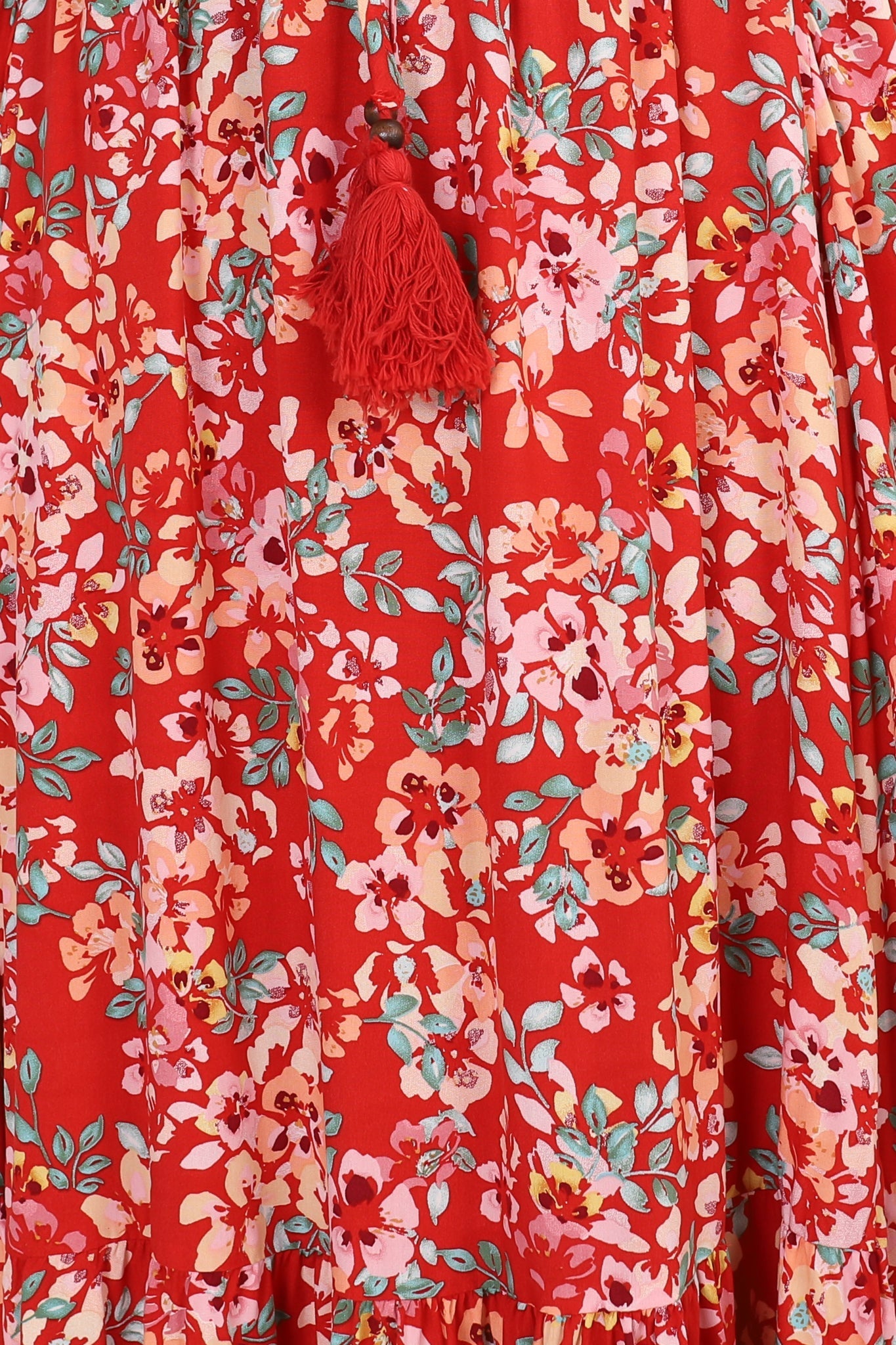 Salty Crush Florentina Maxi Skirt - Red Floral