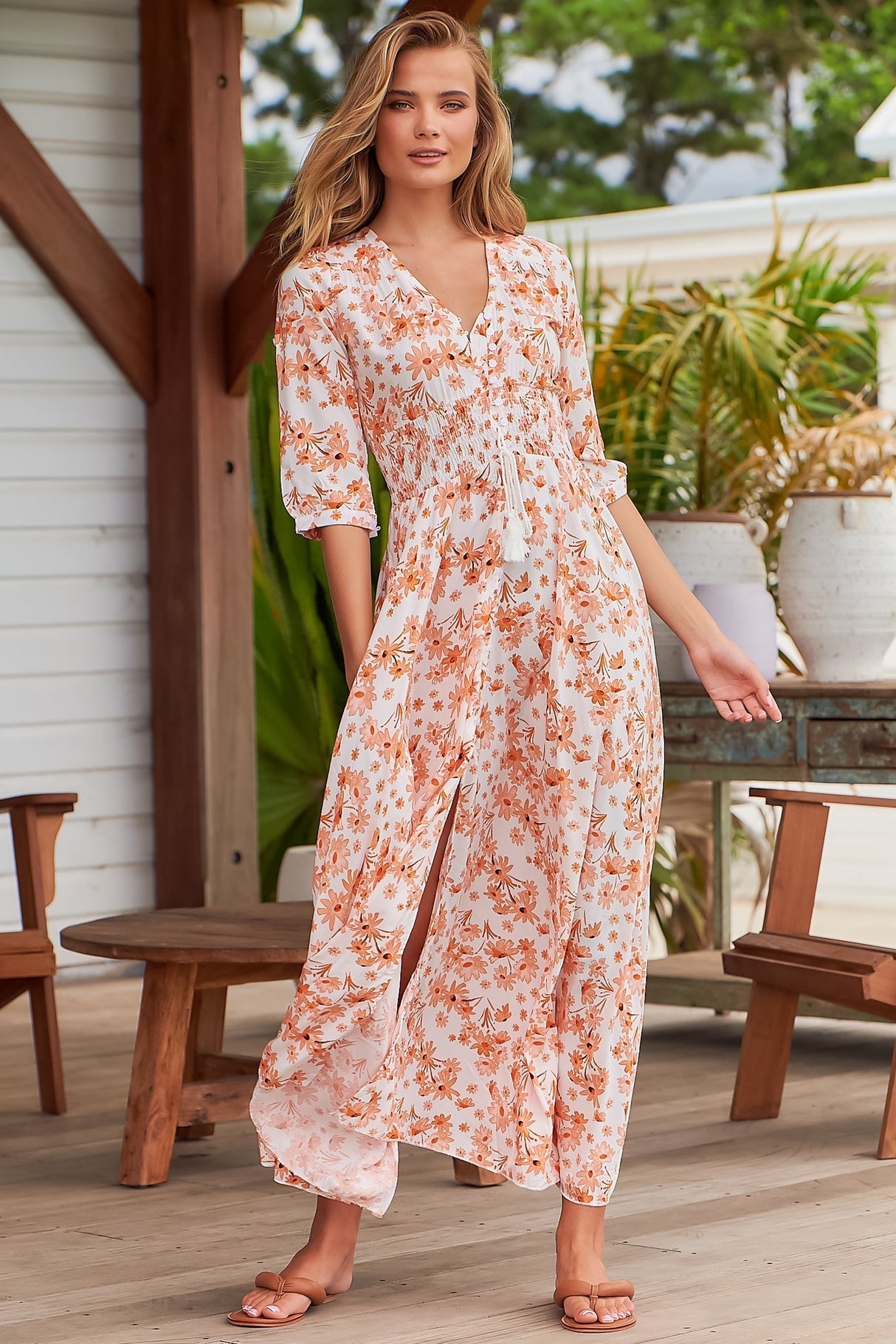 Indiana - Prairie Apricot Maxi Dress