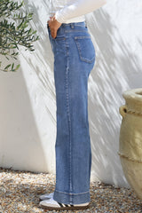 Jesse Jeans - High Waisted Wide Leg Jeans in Medium Wash Denim
