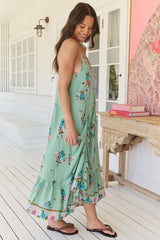 Kimi Midi Dress - Adjustable Length Sun Dress in Maribel Print