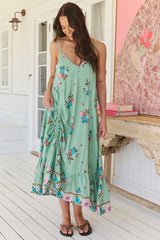 Kimi Midi Dress - Adjustable Length Sun Dress in Maribel Print