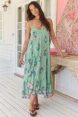 Kimi Midi Dress - Adjustable Length Sun Dress in Maribel Print