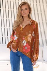 Jaase - Lottie Top in Natalia Print