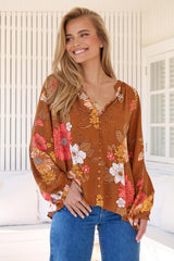 Jaase - Lottie Top in Natalia Print