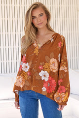 Jaase - Lottie Top in Natalia Print