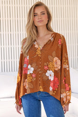 Jaase - Lottie Top in Natalia Print