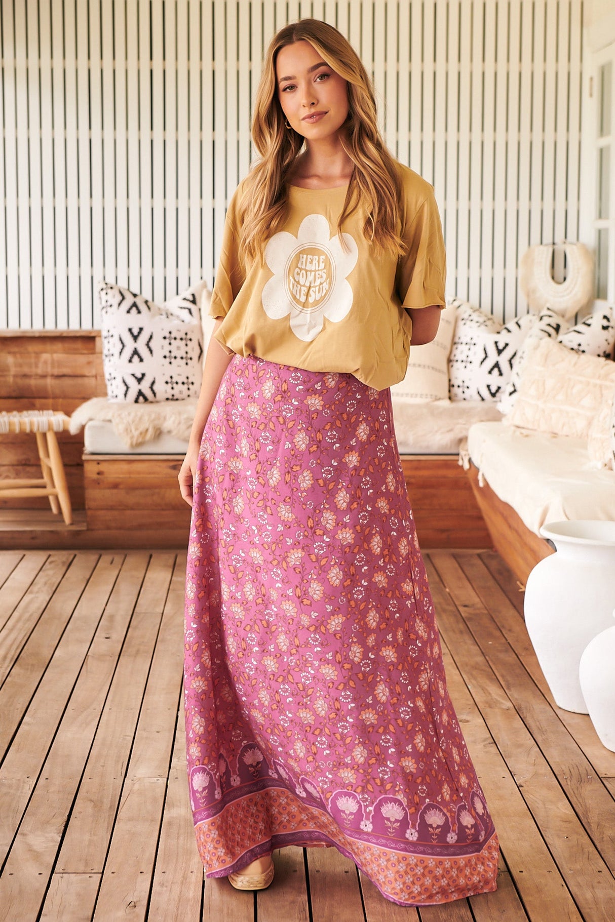 Reeva - Rose Maxi Skirt