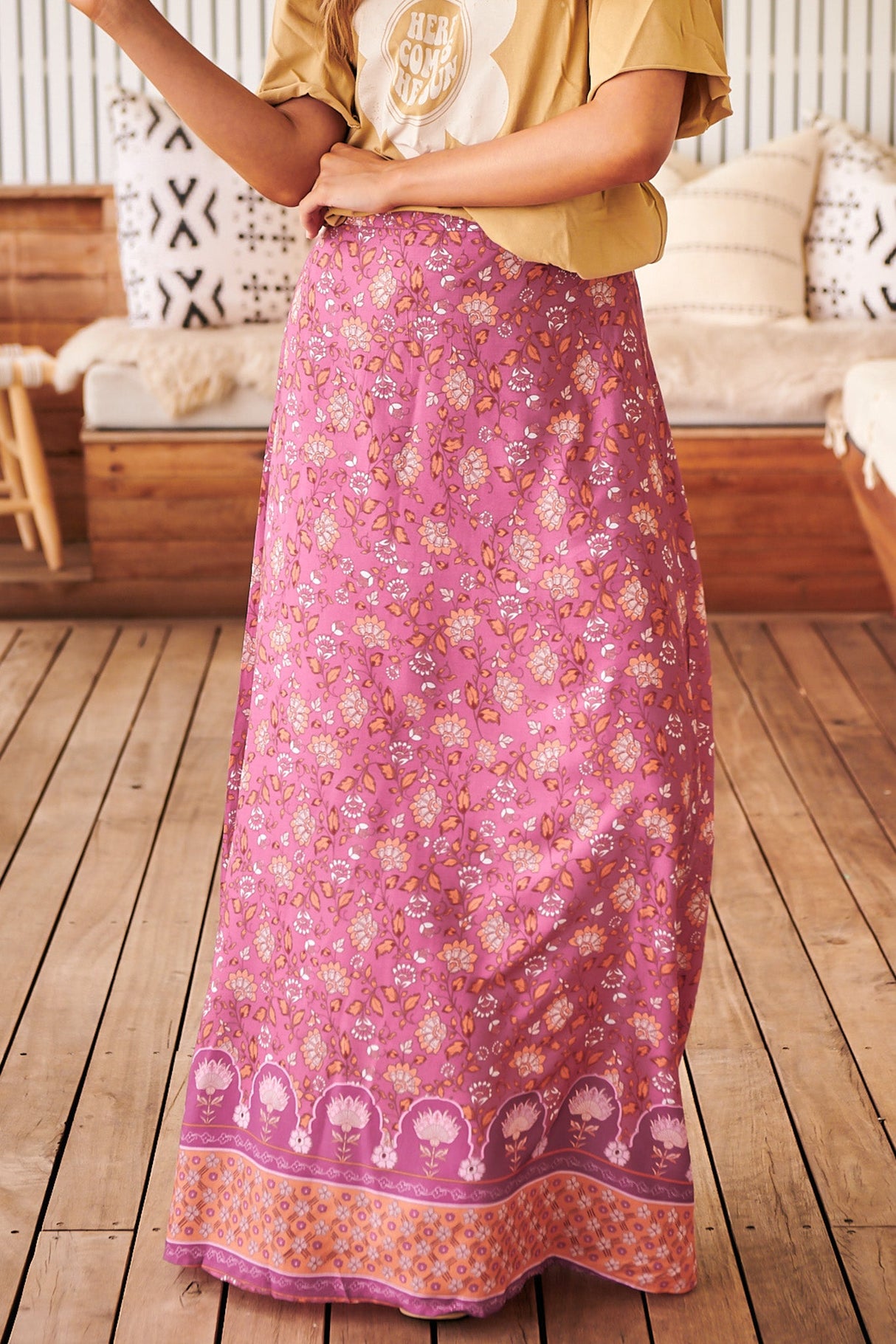 Reeva - Rose Maxi Skirt