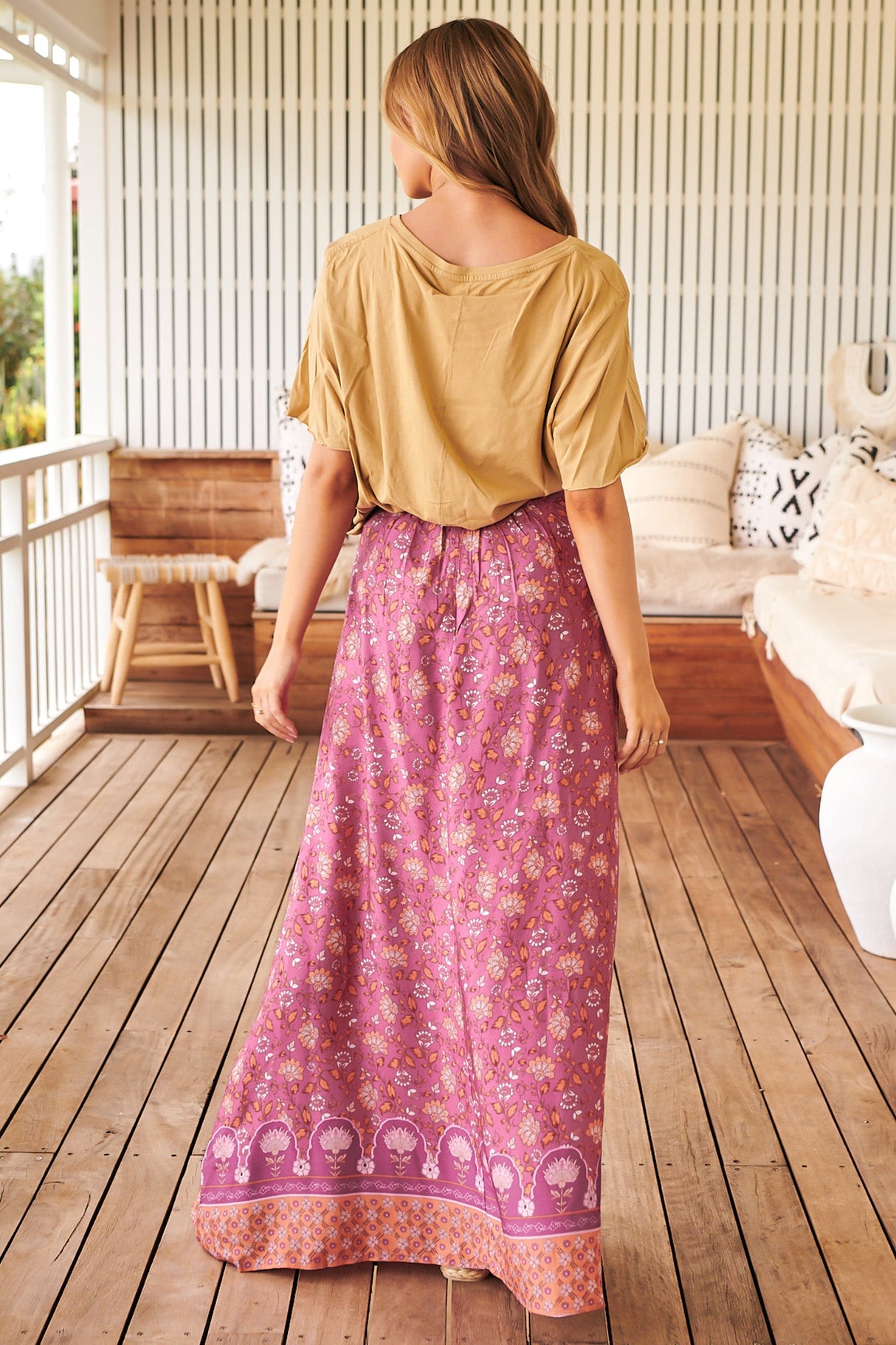 Reeva - Rose Maxi Skirt