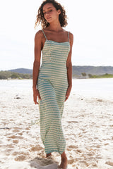 JAASE - Laylunah Maxi Dress: Open Back Criss Cross Strap Maxi Dress in Addi Print