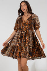 Lia Mini Dress - Balloon Sleeve Smock Dress in Riley Print