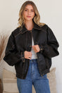 Model wearing Liano Jacket in Brown from Salty Crush