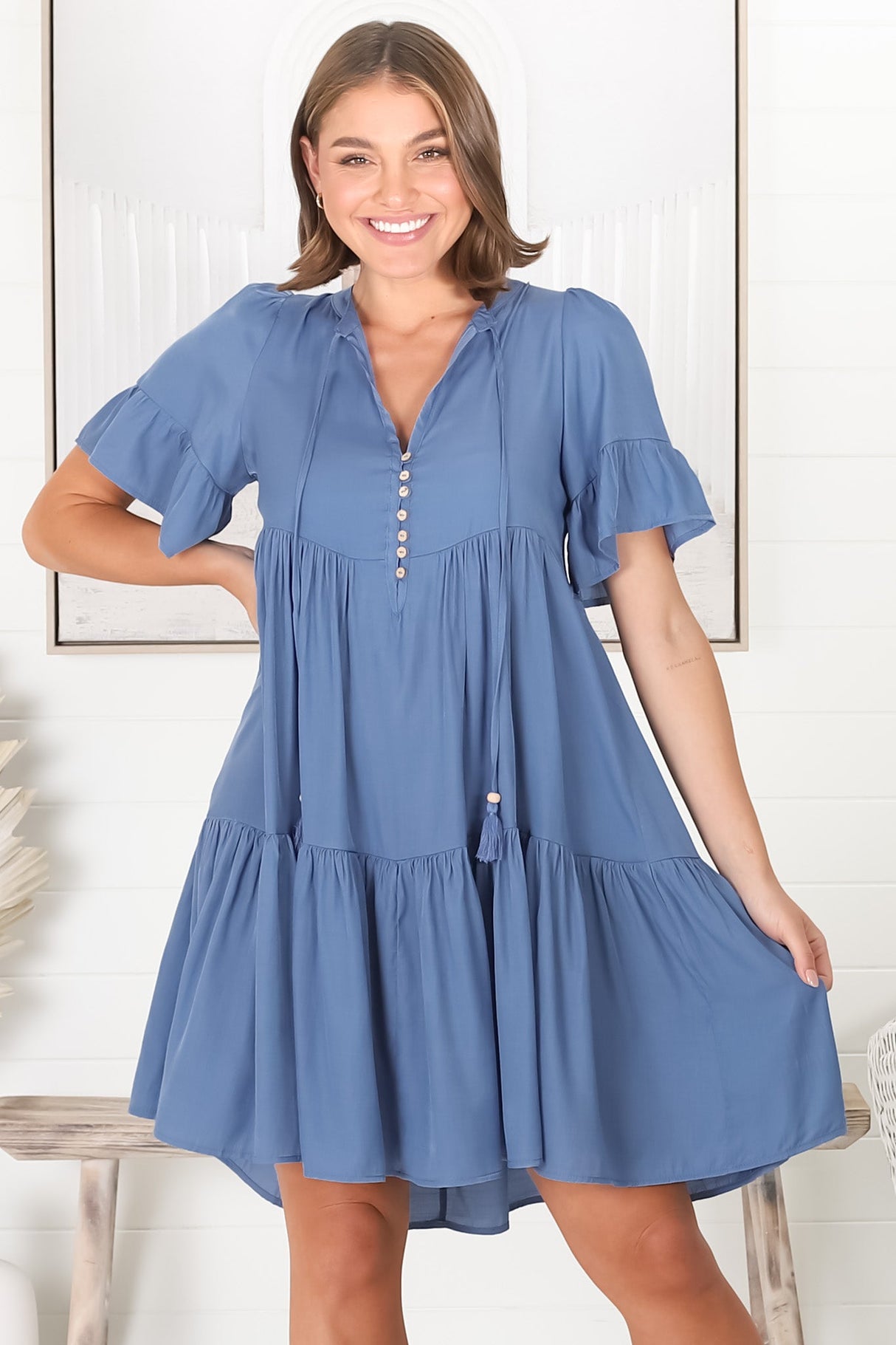 Lilou Mini Dress - Blue