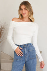 Model wearing Lissa Top in White from Salty Crush