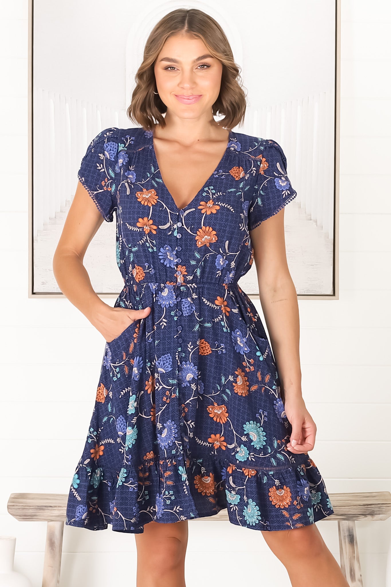 Jaase | Lizzie - Reeves Mini Dress | Salty Crush