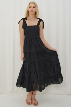 Luna Midi Dress - Black