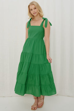Luna Midi Dress  - Green