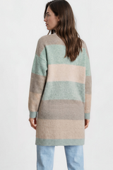 Model wearing Mabel Cardigan in Green from Salty Crush