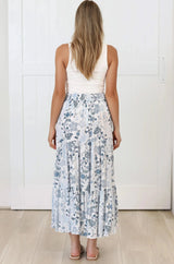 Maggie Maxi Skirt - Elasticated High Waist Skirt in Addie Print