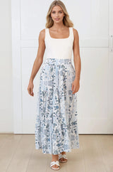 Maggie Maxi Skirt - Elasticated High Waist Skirt in Addie Print