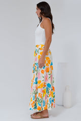 Maggie Maxi Skirt - Elasticated High Waist Skirt in Sumo Print