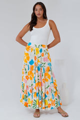 Maggie Maxi Skirt - Elasticated High Waist Skirt in Sumo Print