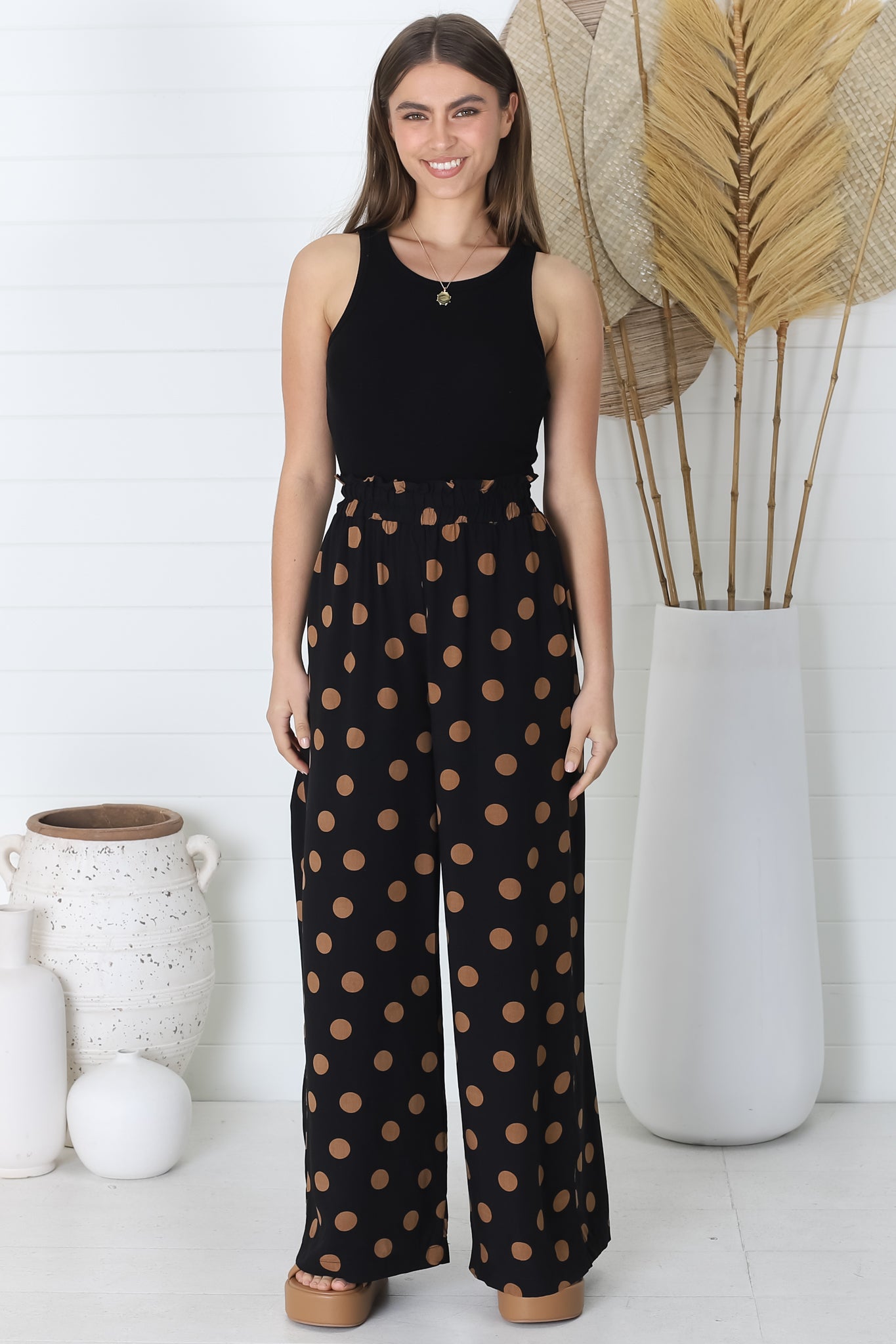 Mahony Pants - Paperbag High Waisted Pants with Pockets