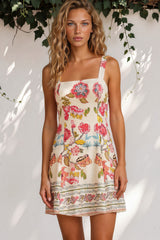 Model wearing Maia Mini Dress in Sweet Tea Print from Salty Crush