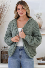 Model wearing Maple Knit in Sage from Salty Crush