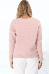 Marlin Jumper - Crew Neck Floral in Pink