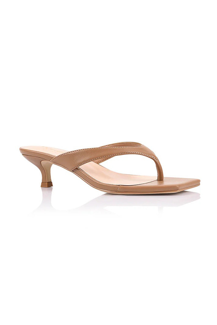 Martha Kitten Heels - Dark Caramel Tan