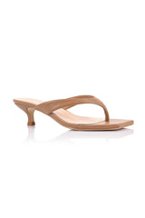 Martha Kitten Heels - Dark Caramel Tan
