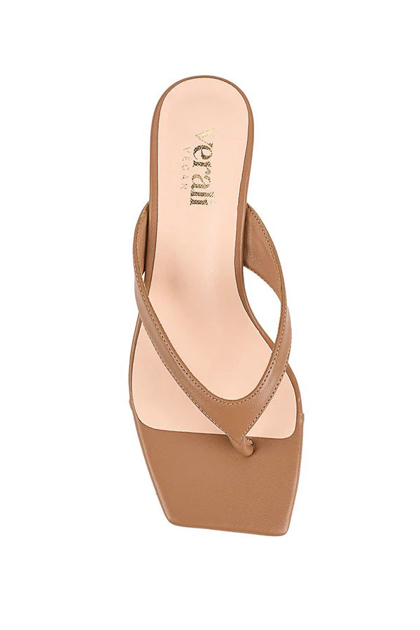 Martha Kitten Heels - Dark Caramel Tan
