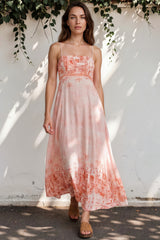 Model wearing Mattina Maxi Dress in Nada Print from Salty Crush
