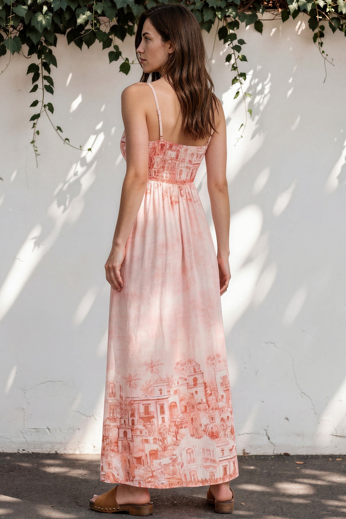 Model wearing Mattina Maxi Dress in Nada Print from Salty Crush
