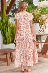 Melissa - Prairie Apricot Maxi Dress