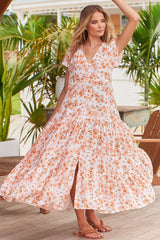 Melissa - Prairie Apricot Maxi Dress