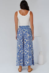 Mezza Pants - Paper Bag High Waisted Wide Leg Pant In Ember Print