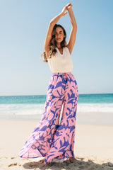 Miranda Pants - High Waisted Wide Leg Pants in Noa Print