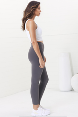 Axel Leggings - High Waisted Full Length Leggings in Dark Grey