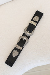 Nash Elasticated Western Buckle Belt - Black