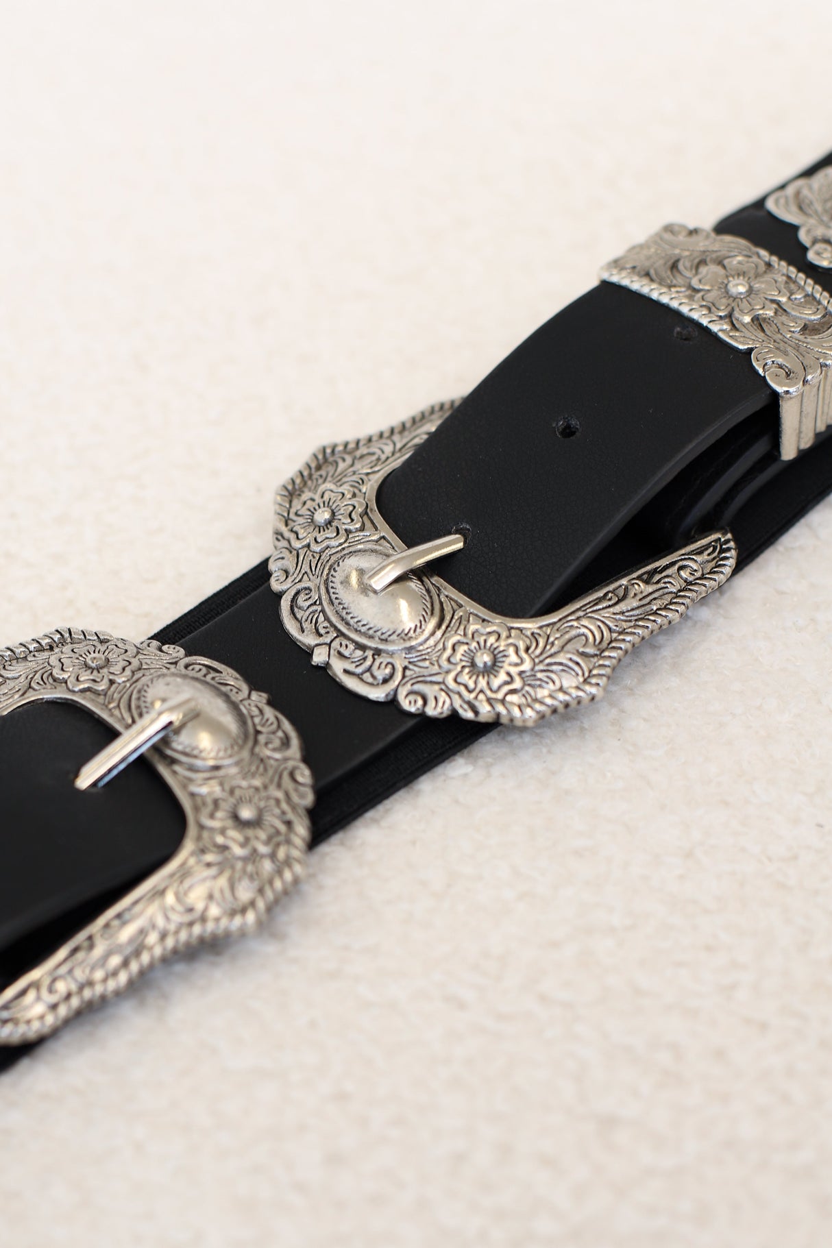 Nash Elasticated Western Buckle Belt - Black