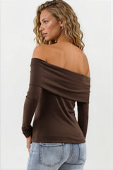 Model wearing Nerola Top in Chocolate from Salty Crush
