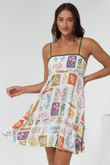 Essie Mini Dress - Sun Dress With Shirred Back In Reina Print