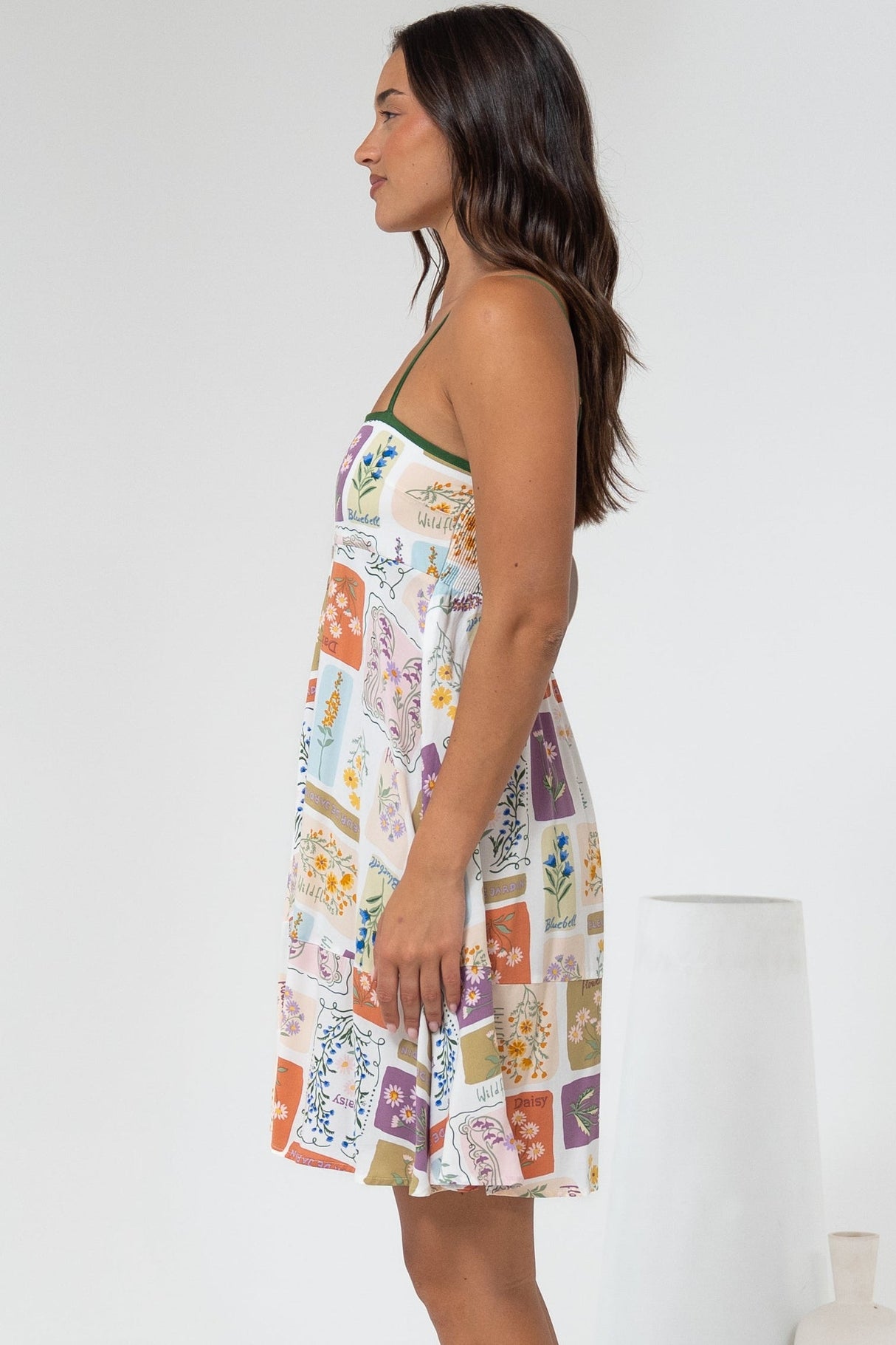 Essie Mini Dress - Sun Dress With Shirred Back In Reina Print