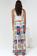 Keo Pants - High Waisted Wide Leg Pants in Marta Print