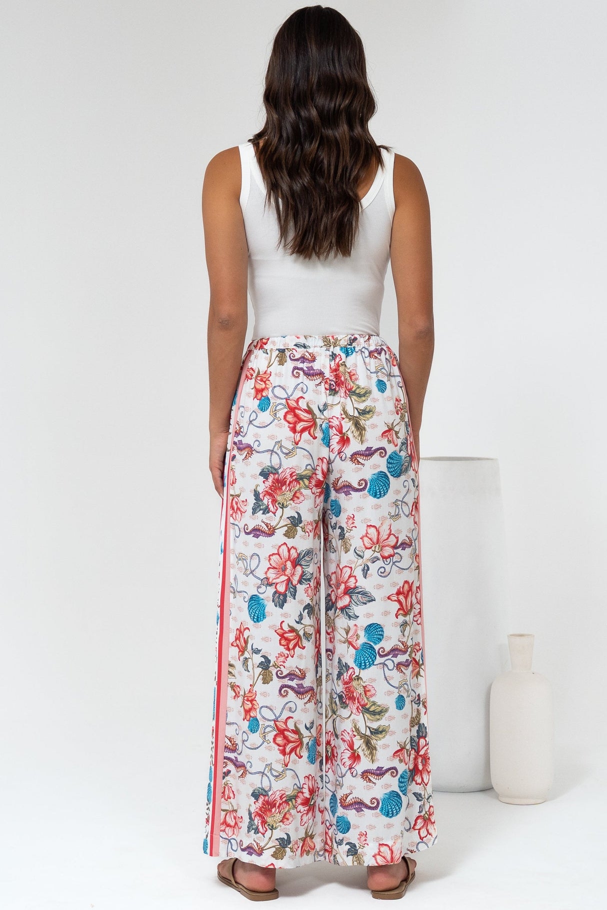 Tarin Pants - High Waisted Wide Leg Pants in Safia Print