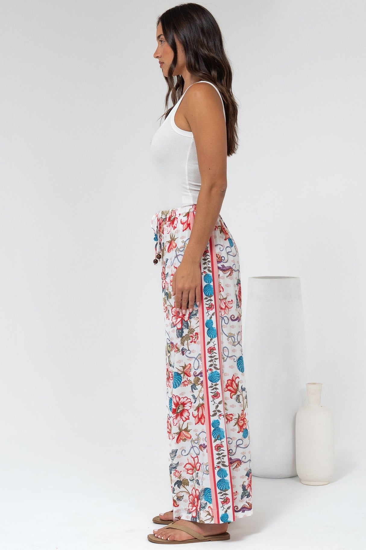 Tarin Pants - High Waisted Wide Leg Pants in Safia Print