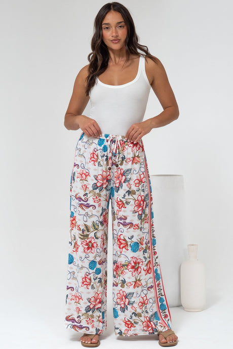 Tarin Pants - High Waisted Wide Leg Pants in Safia Print