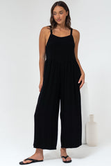 Fillipe Jumpsuit - Easy Wear Overalls with Pockets in Black